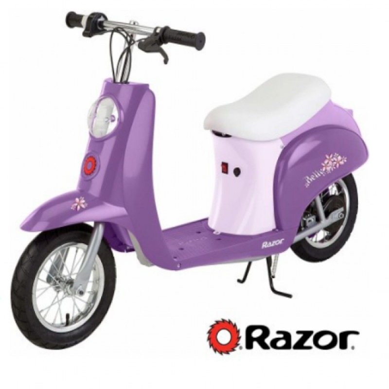 Razor Euro Style Vintage Inspired Seated Electric Scooter Pocket Mod, Purple