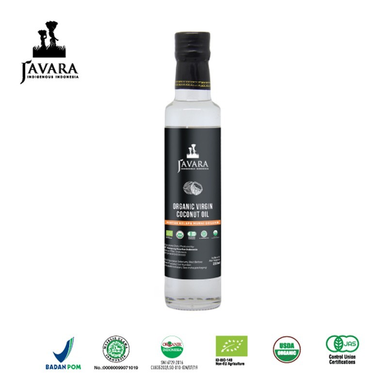 Javara Pure Coconut Oil | Javara Virgin Coconut Oil - Plastic Bottle 250 ML