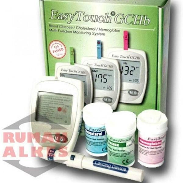 3in1 Easytouch Glucose Cholesterol Hemoglobin Monitor Test Strips Lancing Device Lancets and Carrying Case