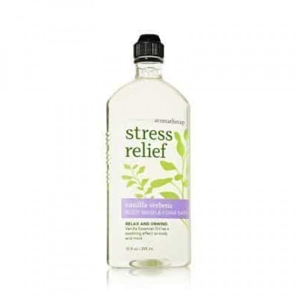 Bath & Body Stress Relief Vanilla Verbena Body Wash & Foam Bath 10 oz