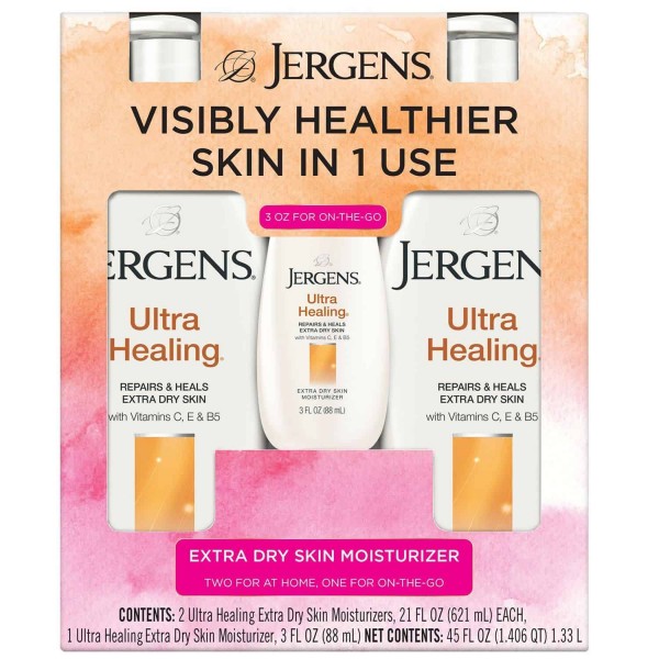 Jergens Ultra Healing Extra Dry Skin Moisturizers 2 - 21 fl. oz. & 1 - 3 oz