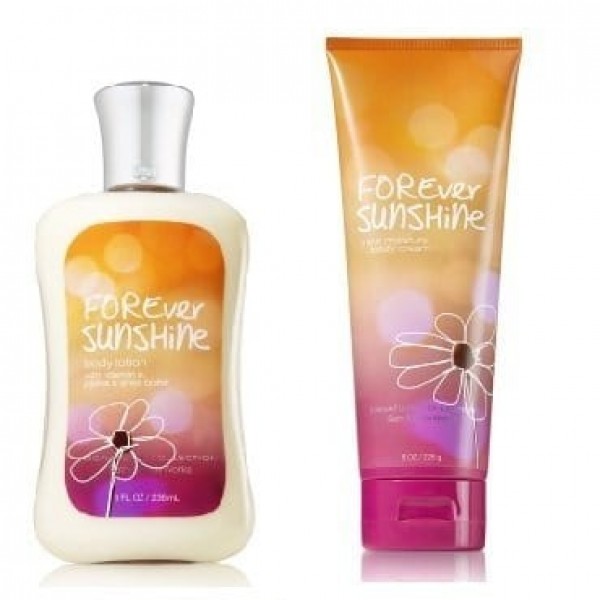 Bath & Body Works Signature Collection " Forever Sunshine " Gift Set Body Lotion