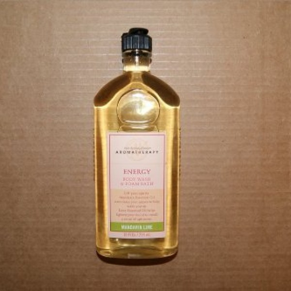 Bath & Body Works Aromatherapy Mandarin Lime Body Wash & Foam Bath Energy Shower 10 fl oz/ 295 ml