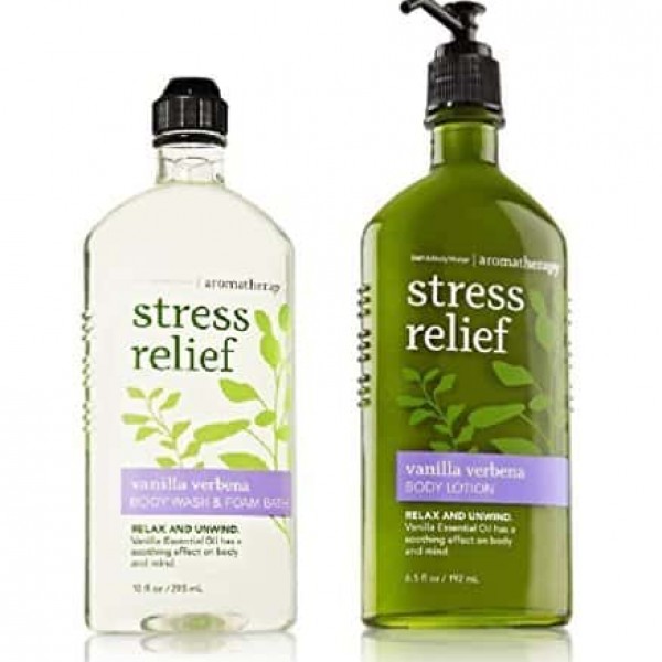 Bath & Body Works Aromatherapy Stress Relief Vanilla Verbena Set
