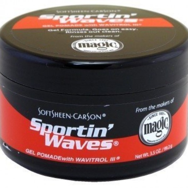 Soft Sheen Sportin Waves Gel Pomade with Wavitrol - 3.5 Ounce (3 Pack)
