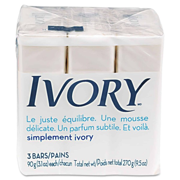 Ivory - Individually Wrapped Bath Soap, White, 3.1 oz/ 90 g