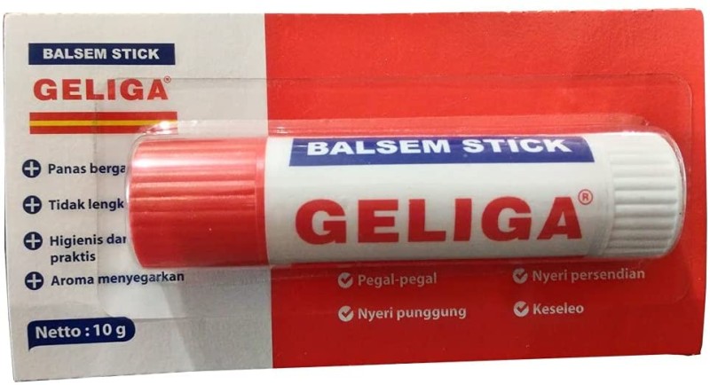 3 Packs of Geliga Eagle Brand Muscular Balm Stick 10gr for Muscle, Joint Aches, Back Pain, Headache, Cold