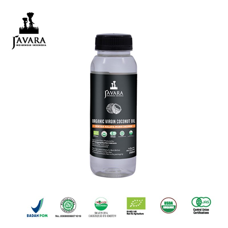 Javara Pure Coconut Oil | Javara Virgin Coconut Oil - Plastic Bottle 250 ML