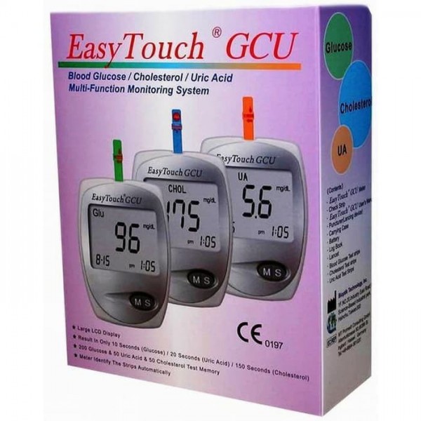 Easytouch GCU Easy Touch Tool 3in1 Blood Sugar Test Uric Acid Cholesterol Easytouch
