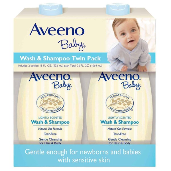 Aveeno Baby Wash & Shampoo 18 fl. oz., 2 pk