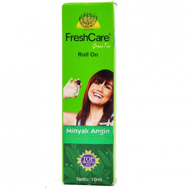 Fresh Care Green Tea - Inhaler and Medicated Oil Aromatherapy (2 Roll-on bottles x 10 ml)