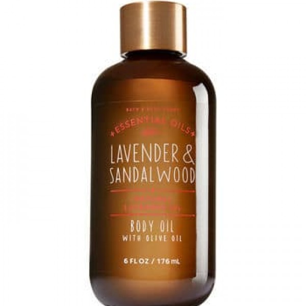 Bath & Body Works Lavender & Sandalwood Body Oil With Olive Oil 6 fl oz/ 176 ml