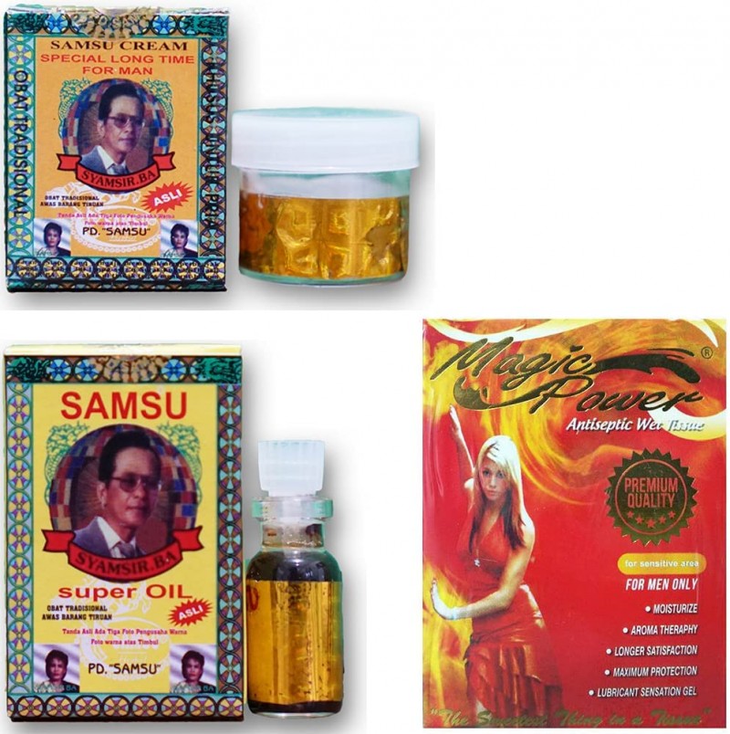 Samsu Oil + Samsu Cream + 1 Box (6 sachets) of Wet Tissue