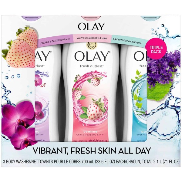 Olay Fresh Outlast Body Wash 23.6 fl. oz., 3 pk