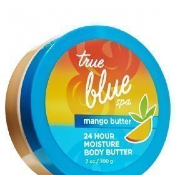 Bath & Body Works True Blue Spa 24 Hour Moisture Mango Body Butter 7 oz/ 200 g