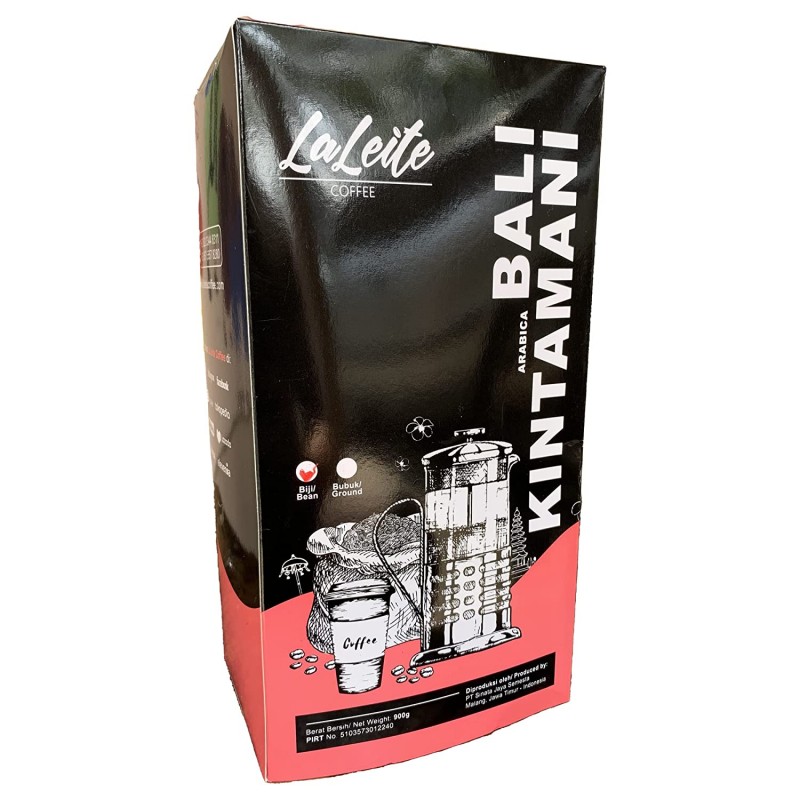 La Leite Coffee - Premium Arabica Bali Kintamani Roasted Bean - 2 lbs - Medium Roast Whole Beans