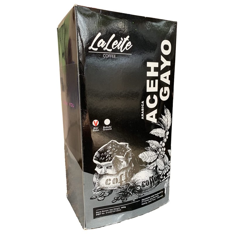 La Leite Coffee - Premium Arabica Aceh Gayo Roasted Beans - 2 lbs - Medium Roasted Whole Bean