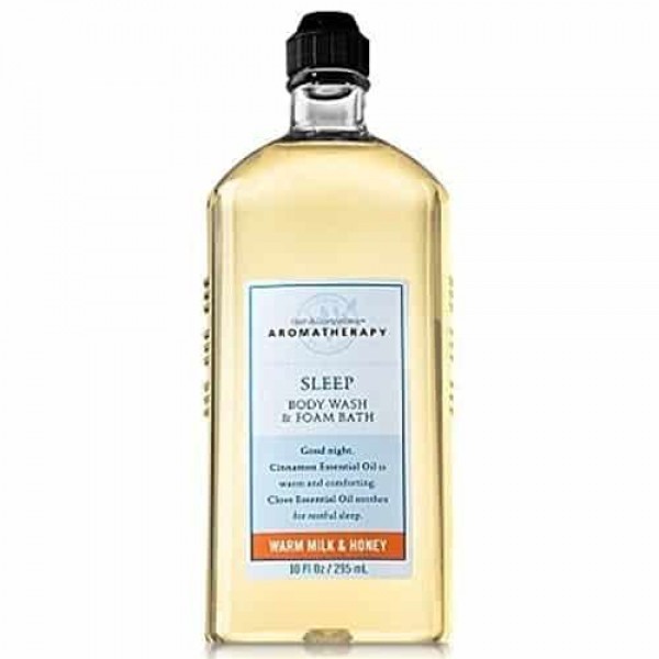 Bath & Body Works Aromatherapy Sleep Warm Milk & Honey Body Wash and Foam Bath 10 fl oz/ 295 ml