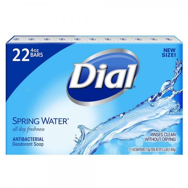 Dial Antibacterial Deodorant Soap, Spring Water (4.0 oz., 22 ct.)
