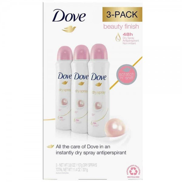Dove Dry Spray Antiperspirant, Beauty Finish 3.8 oz