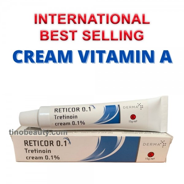 Reticor 0.1% Vitamin A Retin Cream For Acne, Wrinkles, Comedo