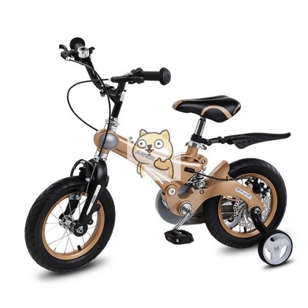 Children bicycle with high elastic springs 12 inch magnesium alloy disc brakes children bicycle