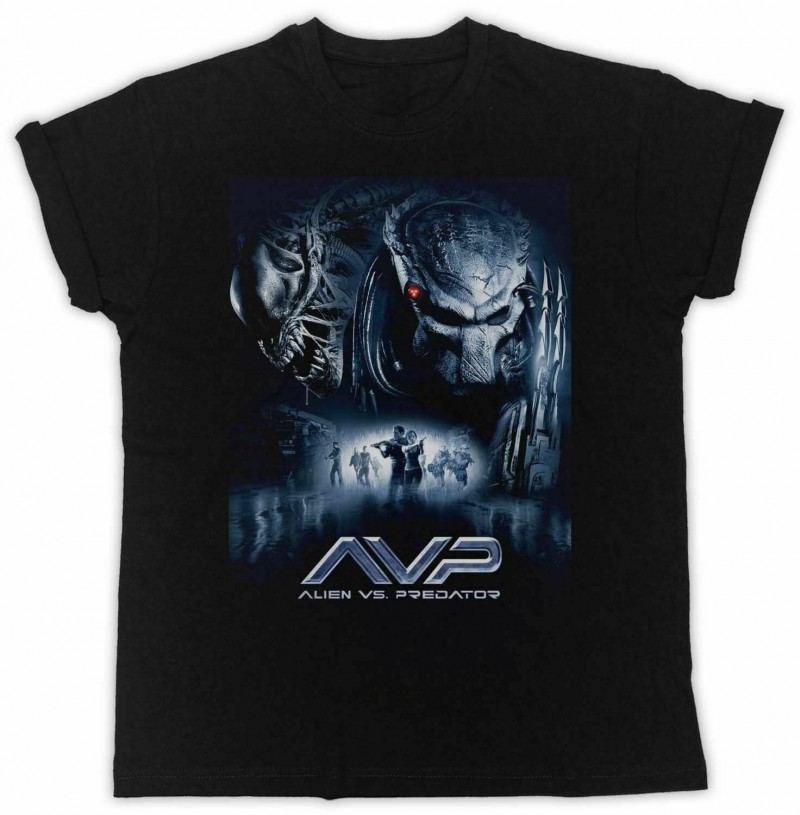 Cool Alien Vs Predator Unisex Ideal Gift Present Black  T Shirt