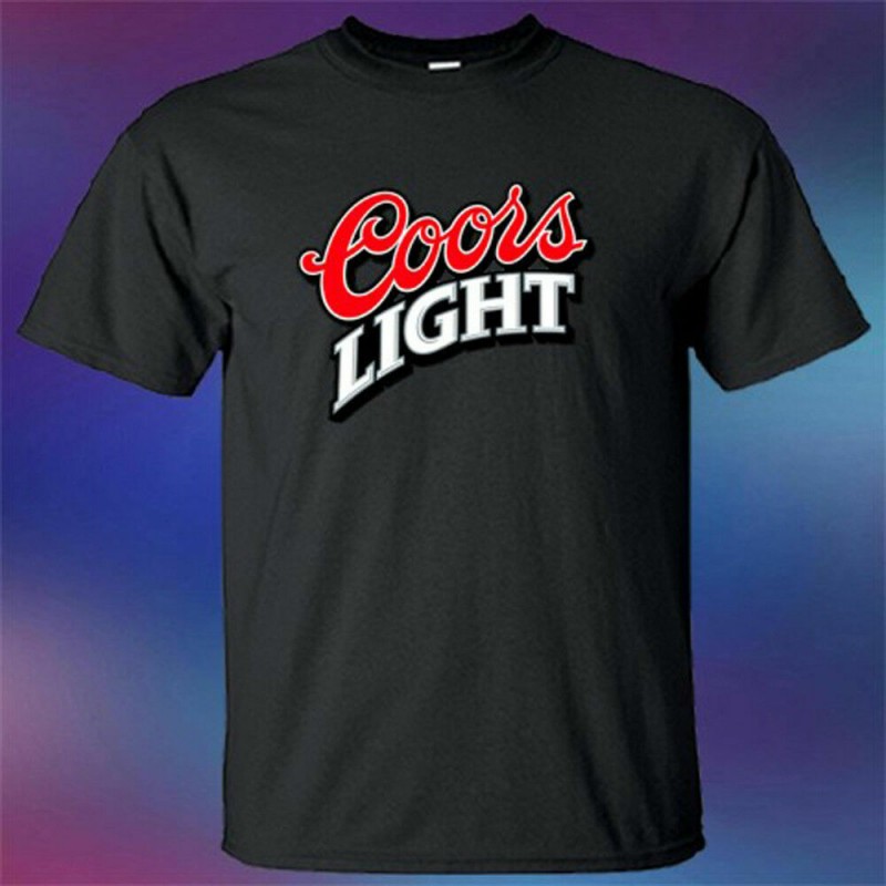 Coors Light Beer Company Logo Men's Black  T Shirt