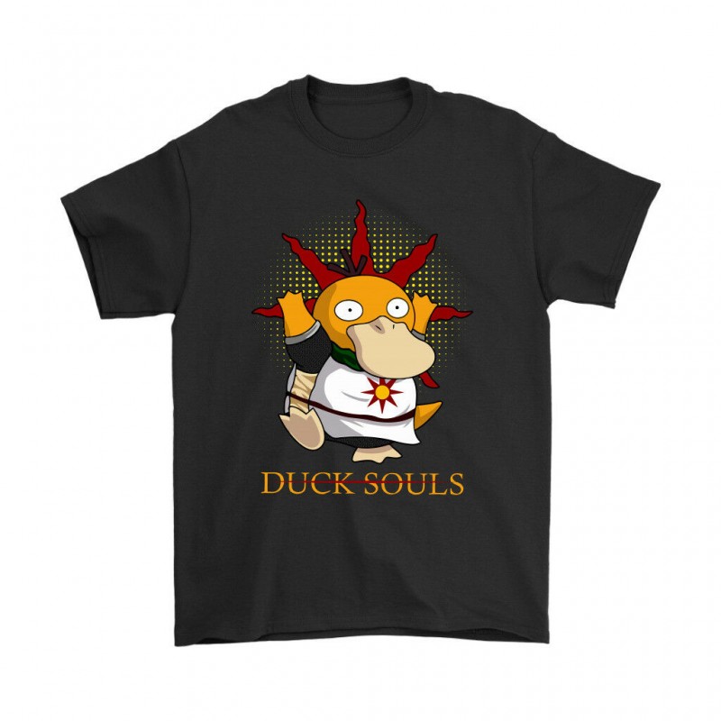 Dark Souls Pokemon Duck Souls Praise The Sun Funny Black T Shirt