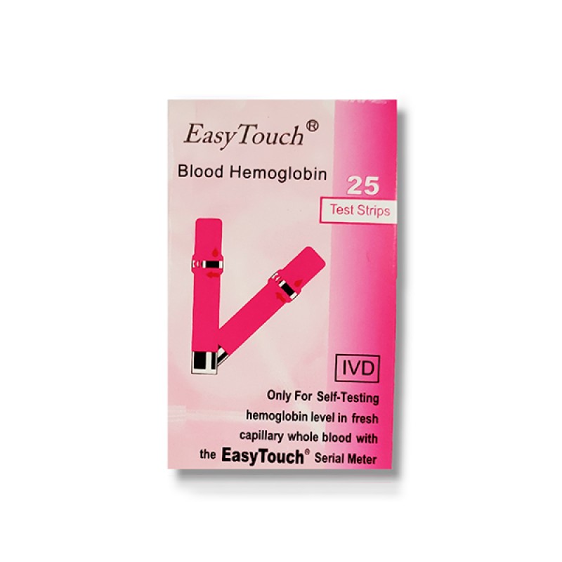 EasyTouch Blood Hemoglobin Test Strips - 25 Test Strips Refill - for Easy Touch GCHb Meter