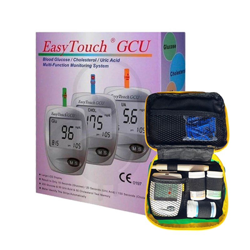 Easytouch Glucose Cholesterol Uric Acid Monitor Testing Device - Blood Glucose 3in1 Smart Monitor Test Kit - Include Lancets and Strips