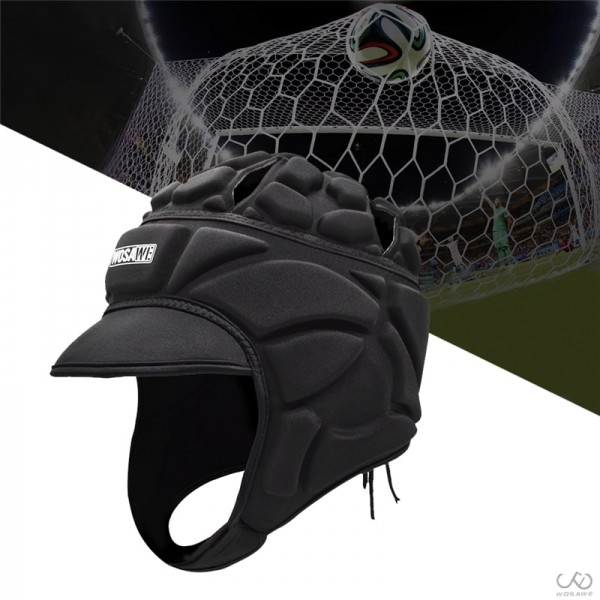 WOSAWE Profession Football Soccer Baseball Goalkeeper Helmet Sports Rugby Scrum Cap Head Guard Goalie Roller Hat Fiber Head Gear
