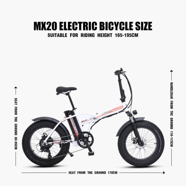 500w Electric bike 20 inch Motorcycle 48v electric Folding bike bicycle Mountain e bike Cycling electric Snow Bike fat tire