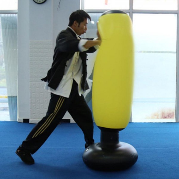 Boxing Bag PVC Flexible Inflatable Tumbler Type Increase Agility Punching Sandbag Freestanding Children Adults Foldable
