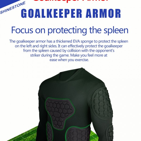 Professional goalkeeper armor uniforms football goalkeeper jerseys thicken EVA sponge elbow goalkeeper sports uniforms