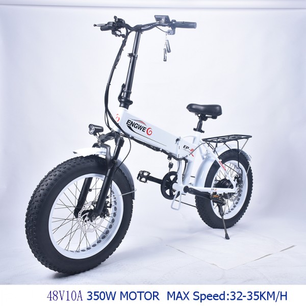 Electric bicycle 20 * 4.0inch Fat Tire Aluminum Folding electric Bike 48V10A 500W Powerful bike 6speed Mountain / snow / Beach ebike