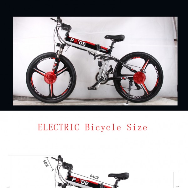 26inch Electric bike Aluminum Foldable electric Bike 500W Powerful Mottor 48V12. 5A Battery Mountain e city / Snow bike