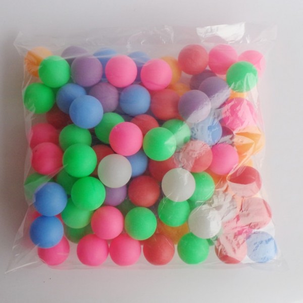 A Pack of Colored (50) Ping Pong Balls 40mm 2.4g Entertainment Table Tennis Balls Mixed Colors for Game and Activity mix Color