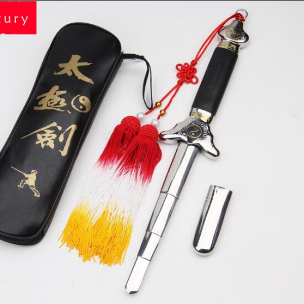 Luxury retractable Telescopic Sword tai chi sword stainless steel telescopic sword martial arts Kung Fu Weapon birthday gifts