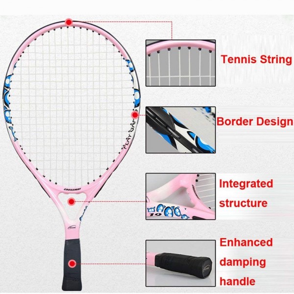 Junior Tennis Rackets Carbon Fiber Training Tennis Racquet Equipped Tennis Kids Youth Childrens Tennis Rackets