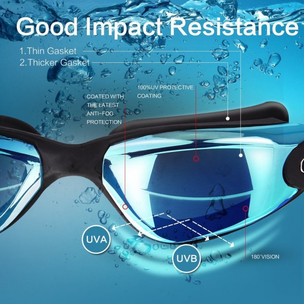 Swimming goggles HD Anti-Fog 100% UV adjustable glasses strap Professional swimming goggle adult glasses for men and women
