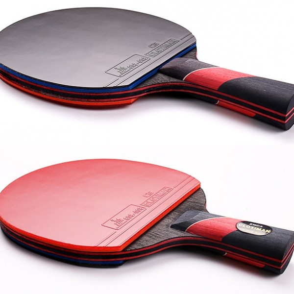 High quality carbon bat table tennis racket with rubber pingpong paddle short handle tennis table rackt long handle offensive