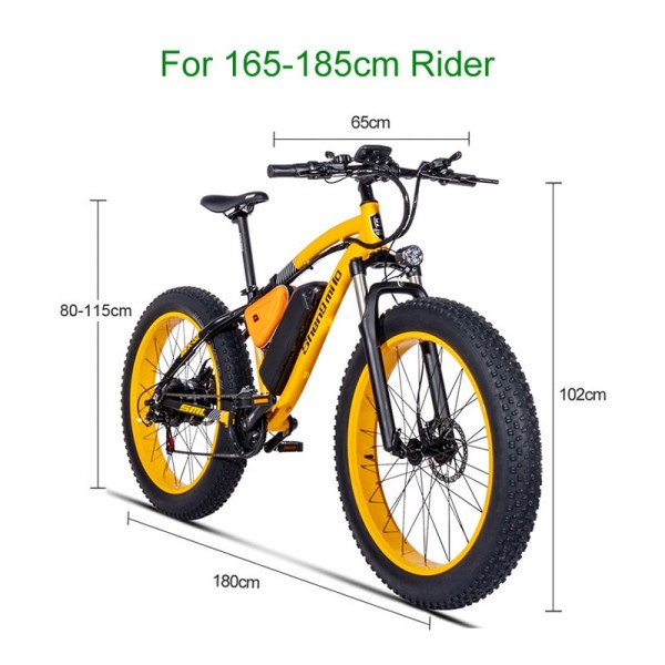 26-Inch Sand Bicycle, 21 Speed ​​Electric Bicycle, 48V 17Ah Large Capacity plus one Battery, 500W Top Brand Motorbike, Suspension Fork Snow Bike