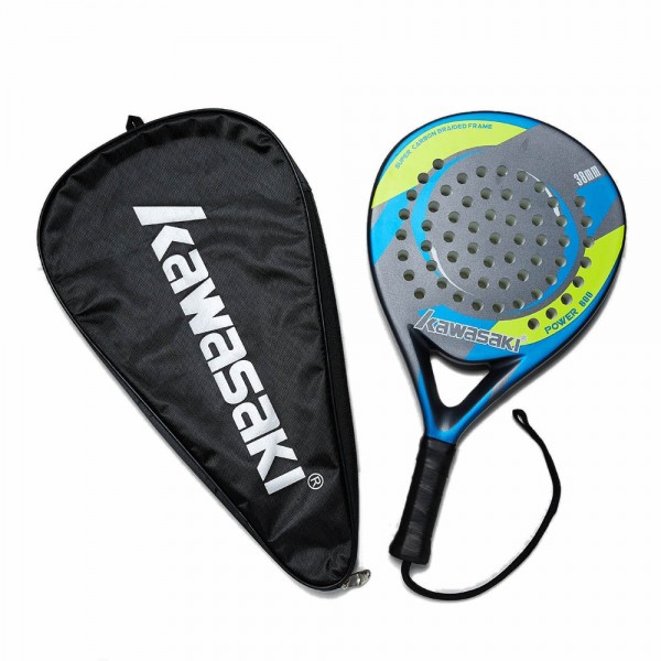 Kawasaki Brand Padel Tennis Carbon Fiber Soft EVA Face Tennis Paddle Racquet Racket with Padle Bag Cover