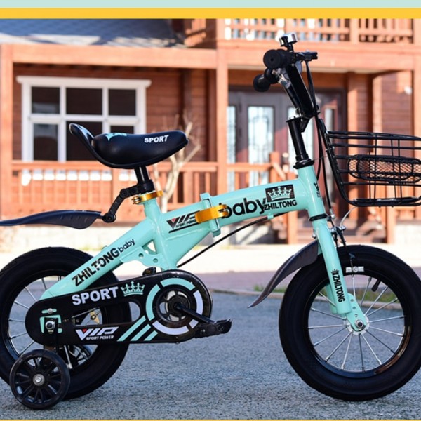 New children's 12 inch bicycle Boys and girls cycling bike  folding kid's bicycle Light students bicycle