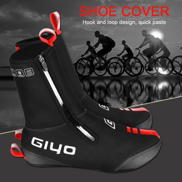 Waterproof Windproof Fleece Cycling Road bike Lock Shoes Covers Thermal Bicycle Overshoes Winter MTB Bicycle Shoes Cover Protector
