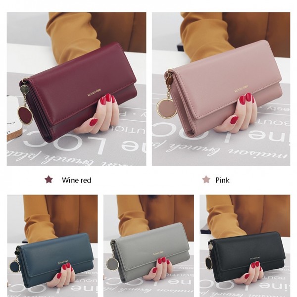 New Fashion Women Wallets Long Style Multi-functional wallet Purse Fresh PU leather Female Clutch Card Holder