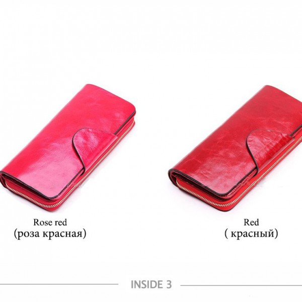 Hot Sales First Layer Of Cowhide Female Wallet Zipper Genuine Leather Long Carrying Lovers Men / Women Wallets Mobile phone clutch
