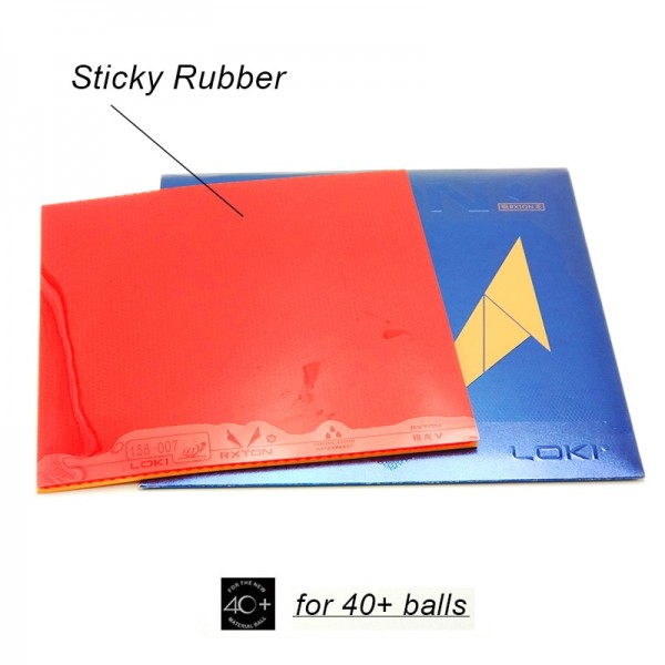 1pcs LOKI RXTON5 High Elasticity Sticky Table Tennis Rubber Red Pips In High-density Hard Sponge Ping Pong Rubber for Attack / Run