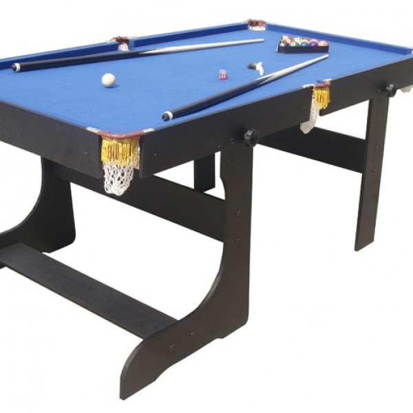 American Style 5 feet Wood Foldabe Billiard Table With 16pcs Balls 2 Cue Strong Frame and leg Sport Equipment Snooker